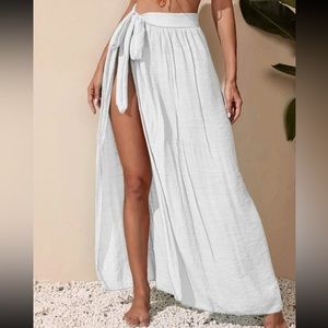 SHEIN Knot Waist Bathing Suit Cover Up Skirt